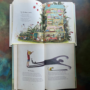 A Child's Garden of Verses written by Robert Louis Stevenson & Mother Goose Nursery Rhymes-both illustrated by Gyo Fujikawa-vintage children's books-view of the color illustrations