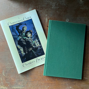 classic Christmas Tale, vintage children's chapter book - A Christmas Carol written by Charles Dickens with illustrations by Mark Summers, a 2003 Barnes & Noble Edition - view of the front cover