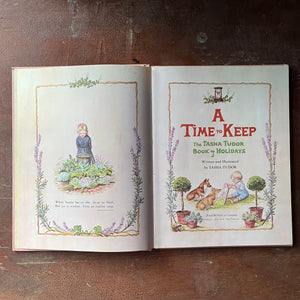 vintage children's picture book - A Time to Keep The Tasha Tudor Book of Holidays written and illustrated by Tasha Tudor - view of the title page