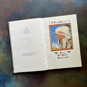 American Indian Fairy Tales Retold by W. T. Larned-Illustrations by John Rae-antique Native American Fairy Tales-view of the copyright & dedication pages