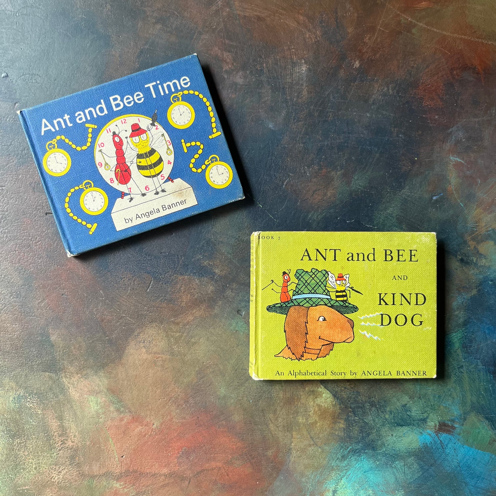 Angela Banner's Ant and Bee Storybook Set-Ant and Bee Time-Ant and Bee and Kind Dog-vintage children's picture books-learn to read books-view of the front covers