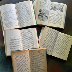 Antique Companion Library Books-Little Men-Bob Son of Battle-RARE Peter Pan-The Story of Peter & Wendy-Toby Tyler-A Dog of Flanders-view of the illustrations & inside content