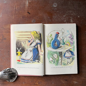 vintage children's book, vintage children's subscription club book - Best in Children's Books 1958 Volume 12 With Alice in Wonderland written by Lewis Carrol and illustrated by John Tenniel - view of the illustrations by John Tenniel for With Alice in Wonderland