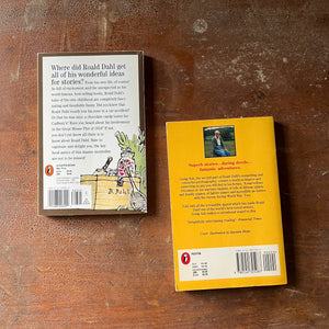 vintage children's biographies - children's chapter books - Boy and Going Solo by Roald Dahl - view of the back covers