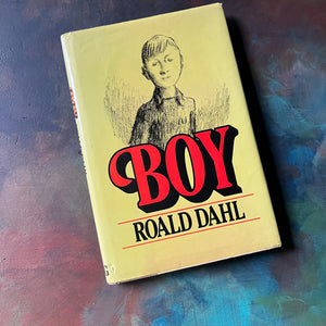 Boy by Roald Dahl-autobiography-vintage children's non-fiction book-view of the dust jacket's front cover