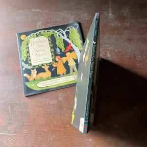 children's folk tales, religious text, children's picture book - Brother Sun, Sister Moon Saint Francis of Assisi's Canticle of the Creatures Reimagined by Katherine Paterson with illustrations by Pamela Dalton - view of the spine