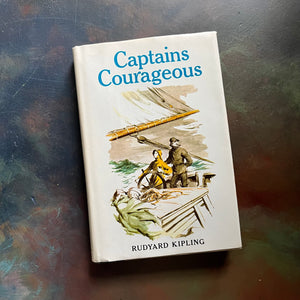 Captains Courageous by Rudyard Kipling with illustrations by Lawrence Beall Smith-classic children's literature-Junior Deluxe Editions Book Club Book-view of the dust jacket's front cover