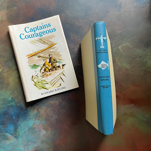 Captains Courageous by Rudyard Kipling with illustrations by Lawrence Beall Smith-classic children's literature-Junior Deluxe Editions Book Club Book-view of the spine