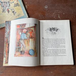 Copper-Toed Boots written & Illustrated by Marguerite de Angeli-1938 Edition with Dust Jacket-Autographed Edition-vintage picture book-view of the full page illustrations - first page of the book