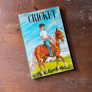 vintage children's chapter book, vintage horse story for children - Cricket written by Dorothy Hamilton with illustrations by Paul Van Demark - view of the front cover