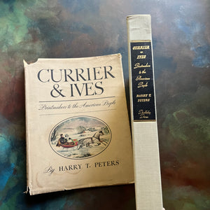 Currier & Ives Printmakers to the American People by Harry T. Peters-antique art books-antique prints-view of the spine