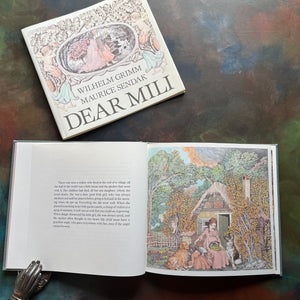 Dear Mili written by Wilhelm Grimm and illustrated by Maurice Sendak-vintage fairy tale-first edition-view of the illustrations - full page, full color