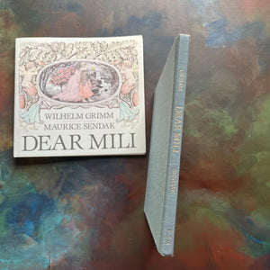 Dear Mili written by Wilhelm Grimm and illustrated by Maurice Sendak-vintage fairy tale-first edition-view of the spine