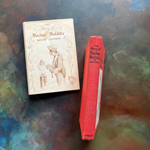 Doctor Dolittle written & illustrated by Hugh Lofting-1948 Edition-vintage children's chapter book-view of the spine