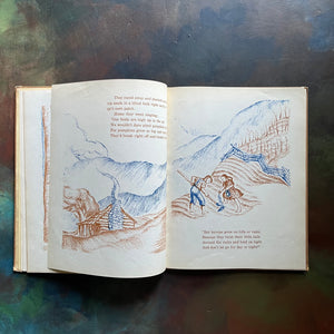 Down Down The Mountain written and illustration by Ellis Credle-vintage children's picture book-award winning book-view of the illustrations