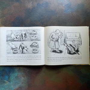 Foxie by Ingri and Edgar Parin D'Aulaire-1949 First Edition-Foxie the Singing Dog-vintage children's picture book-view of the black 6 white illustrations