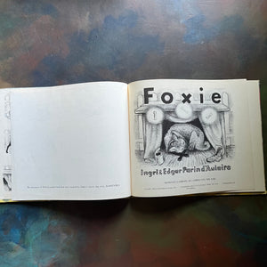Foxie by Ingri and Edgar Parin D'Aulaire-1949 First Edition-Foxie the Singing Dog-vintage children's picture book-view of the title page