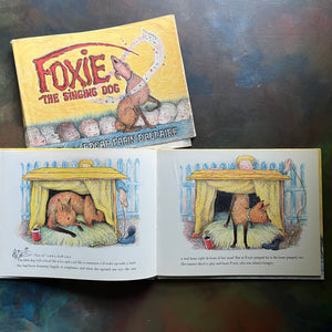 Foxie by Ingri and Edgar Parin D'Aulaire-1969 First Edition-Foxie the Singing Dog-vintage children's picture book-view of the illustrations