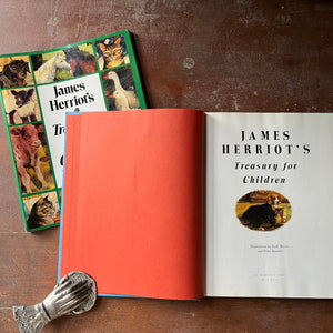 vintage children's animal stories, vintage short stories for children - James Herriot's Treasury for Children - view of the title page