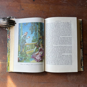 vintage children's chapter book, Illustrated Junior Library Edition - Jo's Boys written by Louisa May Alcott with illustrations by Louis Jambor - view of the full-page, full-color illustrations