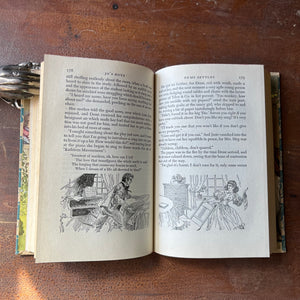 vintage children's chapter book, Illustrated Junior Library Edition - Jo's Boys written by Louisa May Alcott with illustrations by Louis Jambor - view of the black and white illustrations