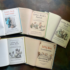 Little Bear Book Set by Else Holmelund Minarik-vintage weekly reader books illustrated by Maurice Sendak-vintage picture books-view of the title pages