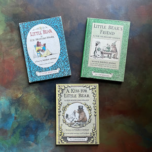 Little Bear Book Set by Elsie Holmelund Minarik with illustrations by Maurice Sendak-vintage children's picture books-view of the front covers