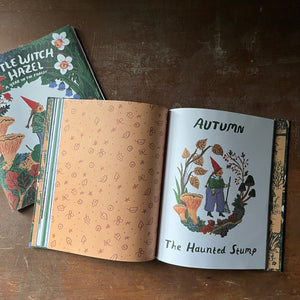 children's picture book, modern fairy tale - Little Witch Hazel A Year in the Forest story and illustrations by Phoebe Wahl - view of the autumn page