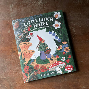 children's picture book, modern fairy tale - Little Witch Hazel A Year in the Forest story and illustrations by Phoebe Wahl - view of the dust jacket's front cover