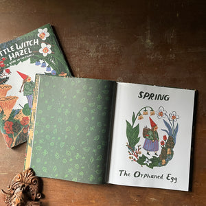 children's picture book, modern fairy tale - Little Witch Hazel A Year in the Forest story and illustrations by Phoebe Wahl - view of the spring page