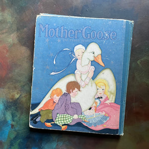 Mother Goose by Fern & Frank Peat-A 1929 Saalfield Publishing Company Edition-vintage children's nursery rhymes-view of the back cover
