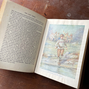 My Adventure Book-1928 John F. Shaw & Co., Ltd. Edition-rebound front cover-vintage adventure stories for children-view of the full-page full-color illustrations