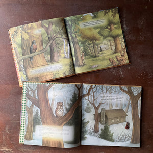 vintage picture books from Scholastic Inc. - My First Little House Books Set:  Winter Days in the Big Woods and Dance at Grandpa's written by Laura Ingalls Wilder with illustrations by Renee Graef - view of the copyright pages