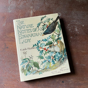Vintage Nature Sketchbook, vintage nature book - Nature Notes of An Edwardian Lady by Edith Holden - view of the dust jacket's front cover