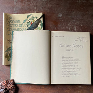 Vintage Nature Sketchbook, vintage nature book - Nature Notes of An Edwardian Lady by Edith Holden - view of the original title page