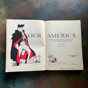 Our America written & illustrated by Herbert Townsend-The Story of Our Country:  How it Grew from Little Colonies to a Great Nation-vintage children's history book/textbook-view of the title page