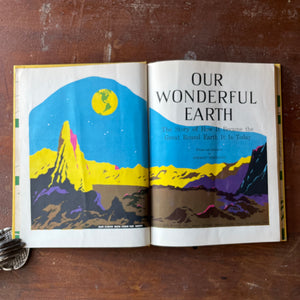 Our Wonderful Earth-The Story of How It Became The Great Round Earth It Is Today-Written & Illustrated by Herbert Townsend-vintage children's science book-view of the title page