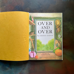 Over and Over written by Charlotte Zolotow with illustrations by Garth Williams-vintage children's picture book-view of the title page