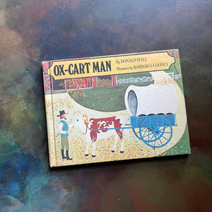 Ox-Man Cart written by Donald Hall with illustrations by Barbara Cooney-vintage children's picture book-1980 Caldecott Medal Winner-view of the front cover