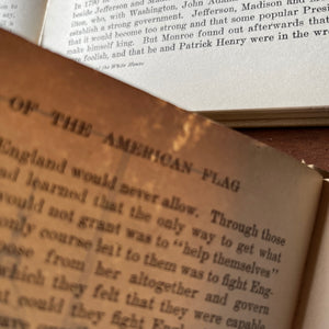 Pair of American History Books Written by Wayne Whipple-The Story of the White House & The Story of the American Flag-antique history books-view of the condition of the American Flag book