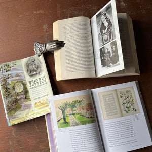 Pair of Books about Beatrix Potter-Beatrix Potter A Life in Nature and Beatrix Potter's Gardening Life-gift books-biography-view of the photographs/illustrations within each book