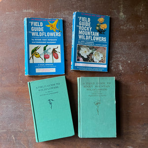 vintage nature guides - Pair of Peterson Field Guides - A Field Guide to Wildflowers & A Field Guide to Guide to Rocky Mountains Wildflowers - view of the front covers