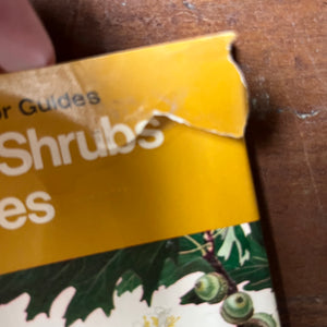 Pair of vintage plant books-Garden Shrubs & Trees and The Pocket Encyclopedia of Indoor Plants--vintage nature pocket guides-view of the condition of the Garden Shrubs and Trees dust jacket - tear at the top