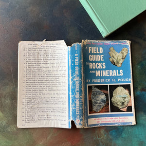 Peterson Field Guide Series-A Field Guide to Rocks & Minerals written by Frederick H. Pough-vintage field guide nature book-view of the outside of the dust jacket