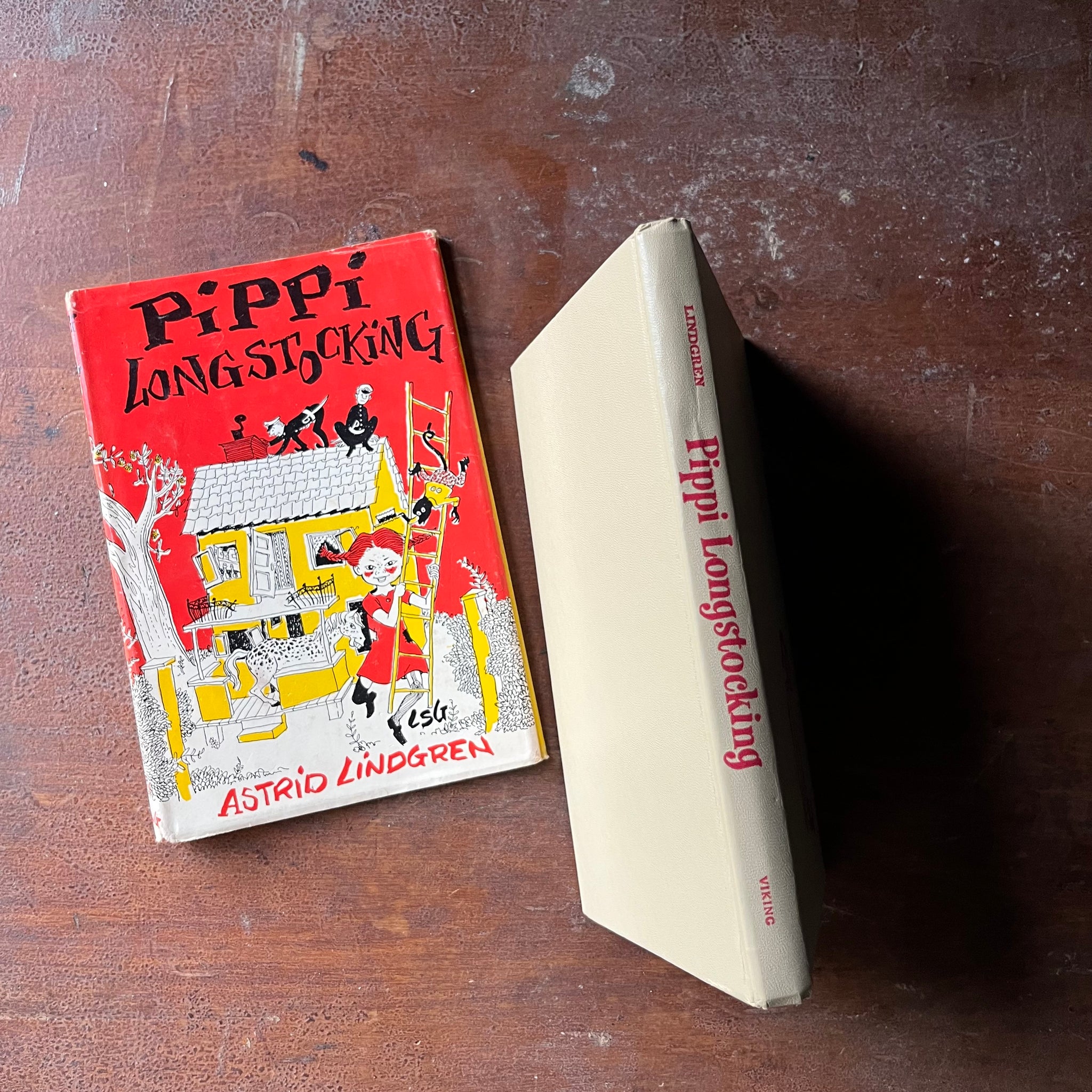 Pippi Longstocking By Astrid Lindgren - 1950 Book Club Edition - Log ...