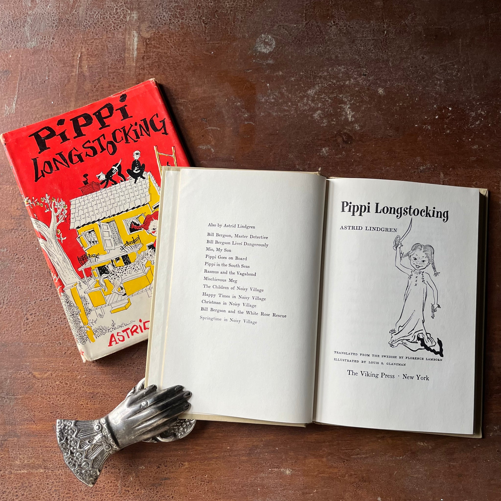 Pippi Longstocking By Astrid Lindgren 1950 Book Club Edition Log