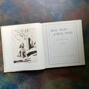 Real Tales of Real Dogs by Albert Payson Terhune-Diana Thorne-antique dog storybook-view of the title page