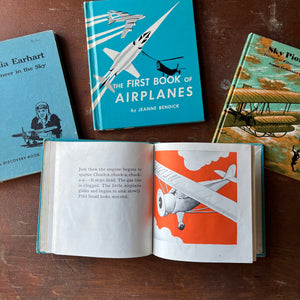 Set of Four Beginner Reader & Picture Books About Airplanes-The Little Airplane by Lois Lenski, Amelia Earhart Pioneer of the Sky, Sky Pioneers The Story of Wilbur & Orville Wright, & The First Book of Airplanes-view of an illustration in The Little Airplane