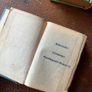 Set of Five Miniature Portuguese Dictionaries-antique tiny books-title page of the books - each one is the same format as this one 