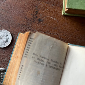 Set of Five Miniature Portuguese Dictionaries-antique tiny books-printing information found in one of the books - this was only in one